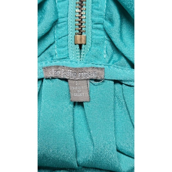 Charlotte Russe Teal Ruffle Halter Tank Top Sleeveless Blouse Cami Small - Picture 3 of 4